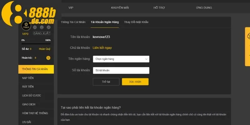 Lưu ý khi rút tiền tại 888B bạn cần biết